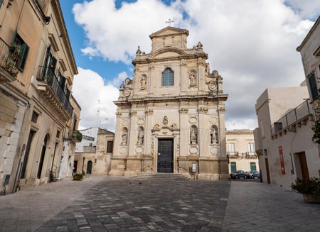 LECCE, ITALY - OCTOBER 27, 2021: The church of Saint Mary della Provvidenza (Chiesa delle Alcantarine) in Lecce, Italyのeditorial素材