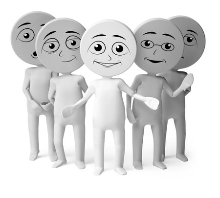 Some small people with smiles welcome
