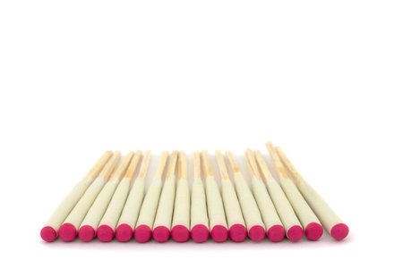 Hunting matches on a white background.の写真素材