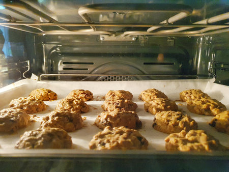 cookies in the ovenの写真素材