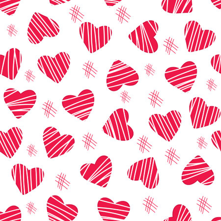 Fun and lovely hearts and scratch pattern
