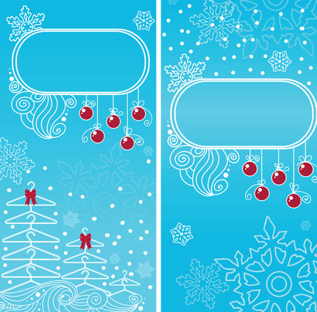 Set of Christmas or winter bannersのイラスト素材