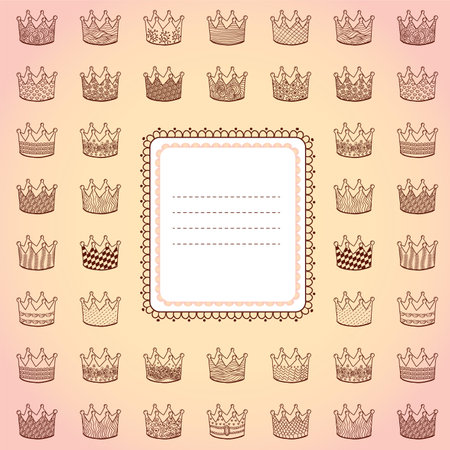 Square composed card with place for your textのイラスト素材