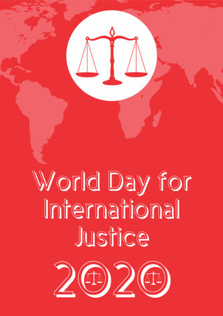 17 JULY World Day for International Justice Posterの写真素材