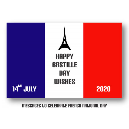 Bastille Day 14th july 2020 Bannerの写真素材