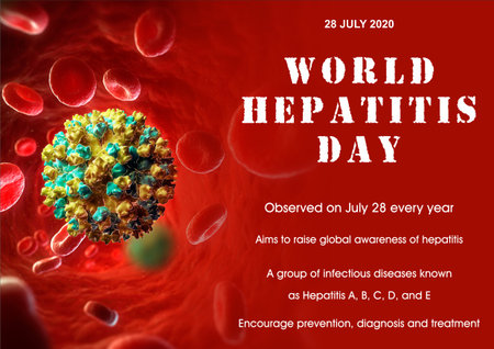 28 july 2020 World Hepatitis Day Bannerの写真素材