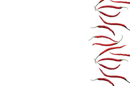 Chili Pepper spice placed on white background can use for your messages