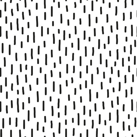 Black and white seamless pattern with hand drawn strokes.のイラスト素材
