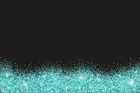 Black horizontal background with azure glitter sparkles or confetti and space for text.のイラスト素材