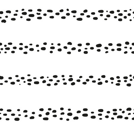 Black and white seamless pattern with dotted stripes.のイラスト素材