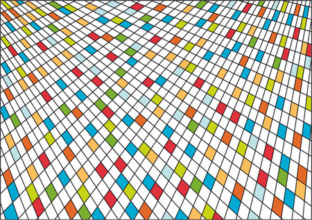  background decorated with a mosaic of colored squaresのイラスト素材
