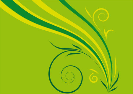 abstract green background of stripes and spiralsのイラスト素材