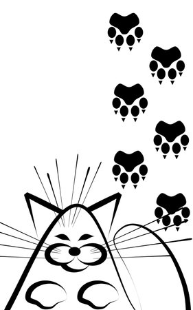 Jolly curious cat heritage and looksのイラスト素材