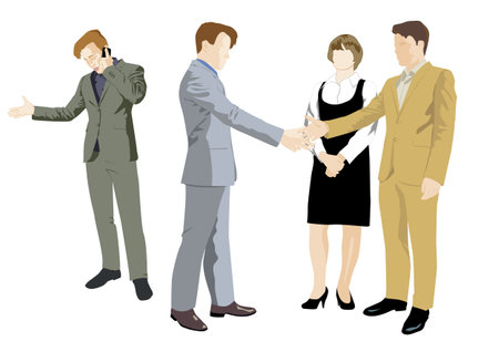 businessmen agree on dealのイラスト素材
