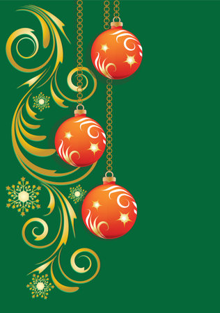 Christmas background with Christmas ballsのイラスト素材