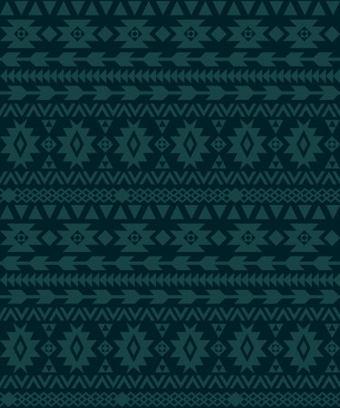 geometric ethnic ornament based on carpets, seamless vector patternのイラスト素材