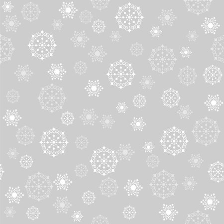 Christmas background with snowflakes seamless vector illustrationのイラスト素材