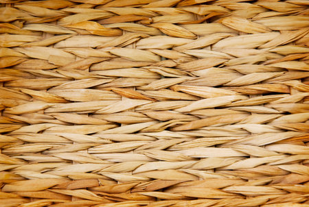 Brown wicker texture with natural patternsの写真素材