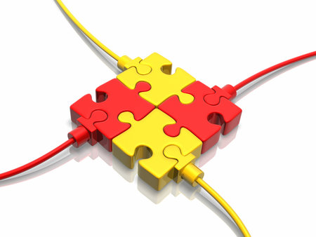 Circuit (3D concept with puzzle)の写真素材