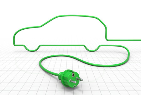 Electric car conceptの写真素材