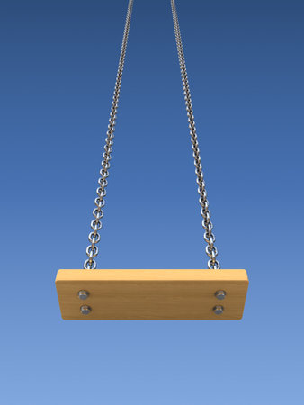 Swing on a chainの写真素材