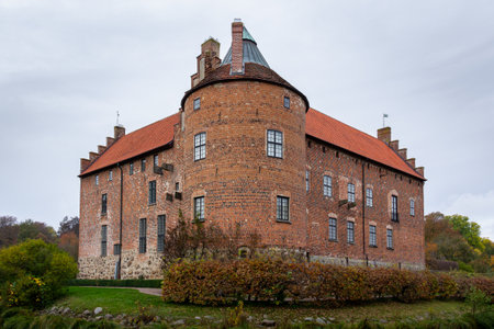 The round tower of Torup castle in southern Swedenのeditorial素材