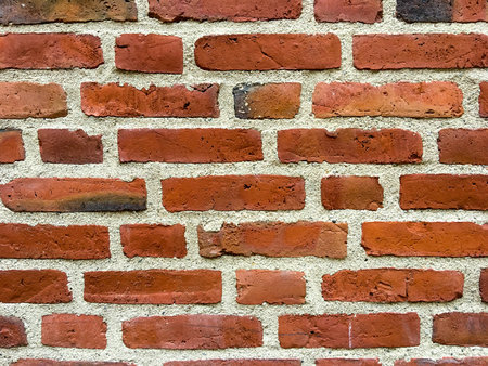 Red brick wall from the year of 1929.の写真素材