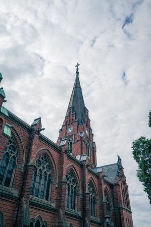 The church Allhelgonakyrkan in Lund Swedenの写真素材