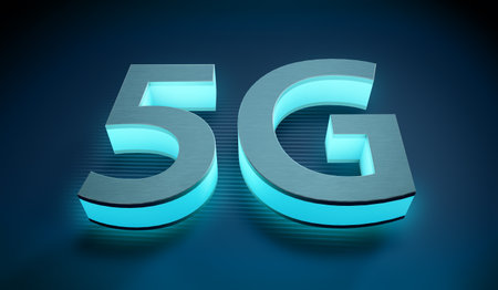 5 G symbol, concept of internet connection technologyの写真素材
