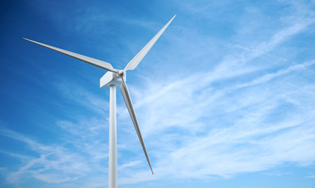 Windmill for electric power production with copy space