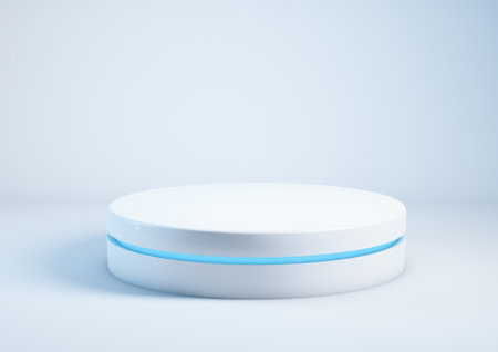White podium isolated from the background for product display