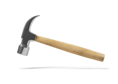 Hammer isolated on the white backgroundの写真素材