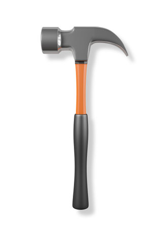 Hammer isolated on the white backgroundの写真素材