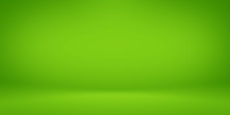 Empty green background with studio lighting for product display or background designの写真素材