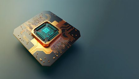 computer chip technology with copy space