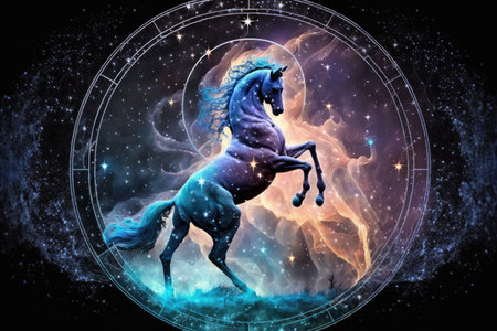 Sagittarius zodiac signの写真素材