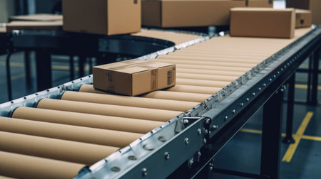 Package on a conveyor beltの素材