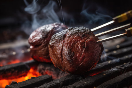 Barbecued picanha meat skewerの素材