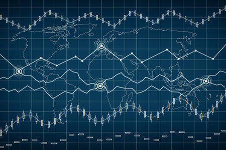 Bussines graph and bar chart. Candle stick graph chart of stock market investment investmentの写真素材
