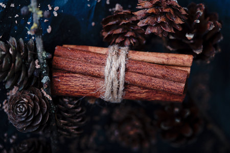 Cinnamon sticksの写真素材