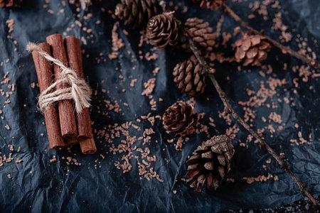 Cinnamon sticksの写真素材