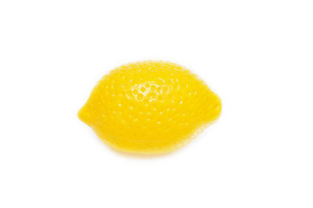 lemon. Children's toy a plastic on a white background.の写真素材