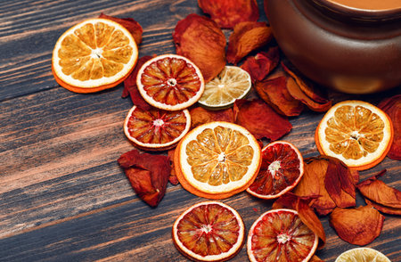 Dried citrus fruitsの写真素材