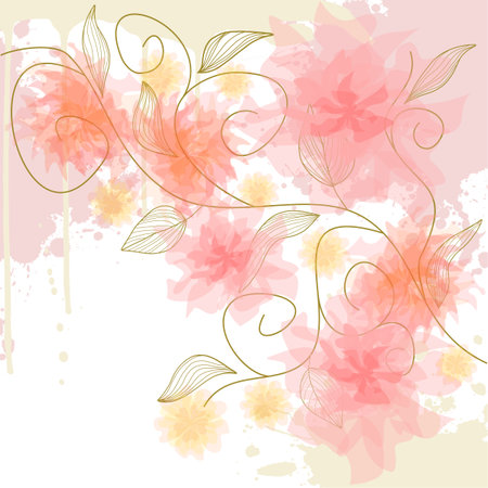 Delicate flower backgroundのイラスト素材