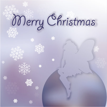 Christmas background with fairy and snowflakesのイラスト素材
