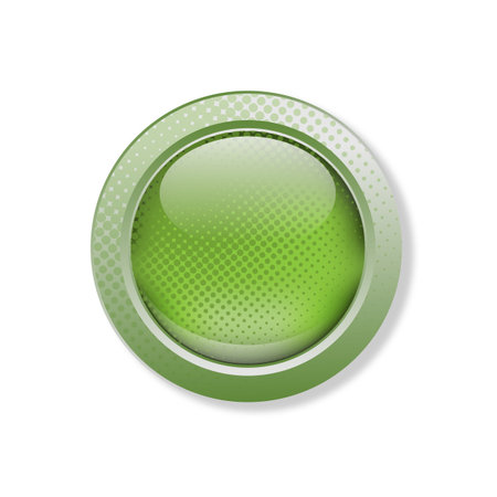 Green button with grunge effectのイラスト素材