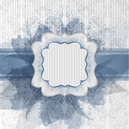 Romantic template frame design for greeting cardのイラスト素材