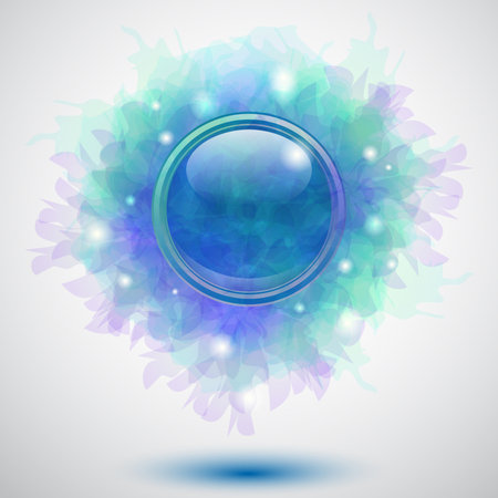 Abstract floral button backgroundのイラスト素材