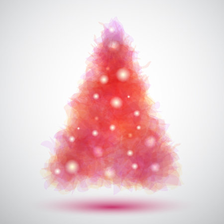 Delicate and transparent christmas treeのイラスト素材
