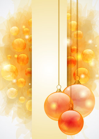 Christmas background with shiny balls and lightsのイラスト素材